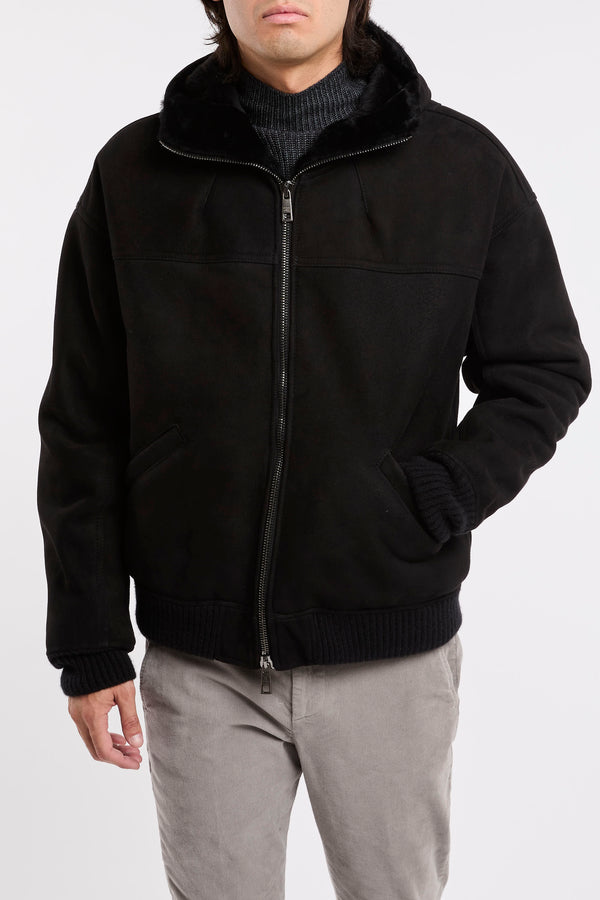 Giorgio Brato Shearling Jacket Black - 3