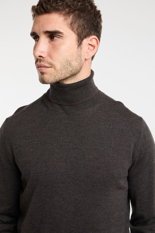 Canali 100% Wool Brown Sweater-2