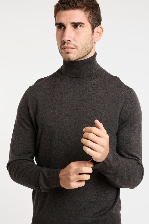 Canali 100% Wool Brown Sweater - 3