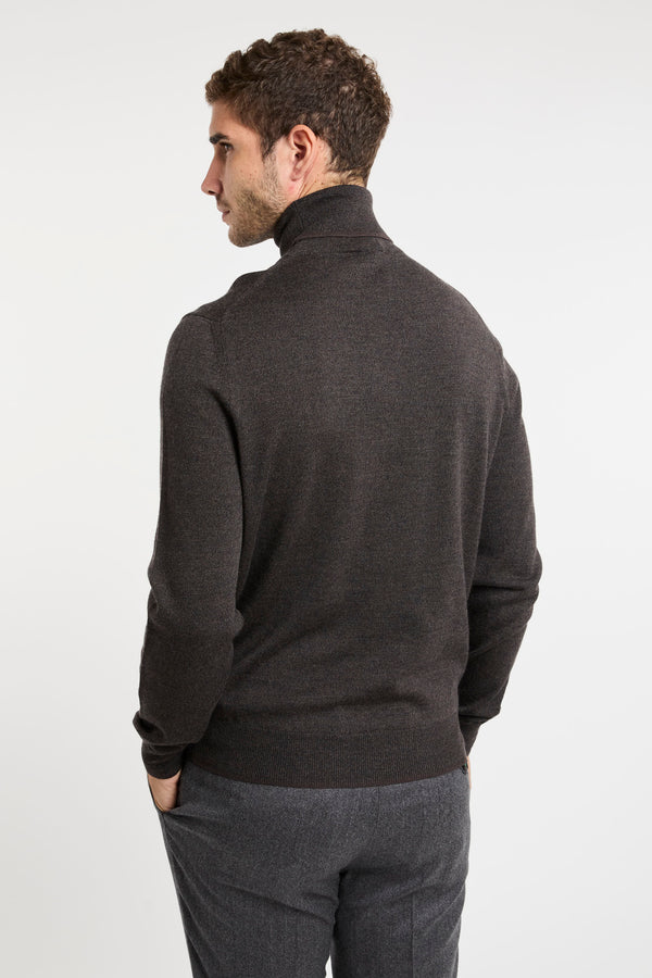 Canali 100% Wool Brown Sweater - 4