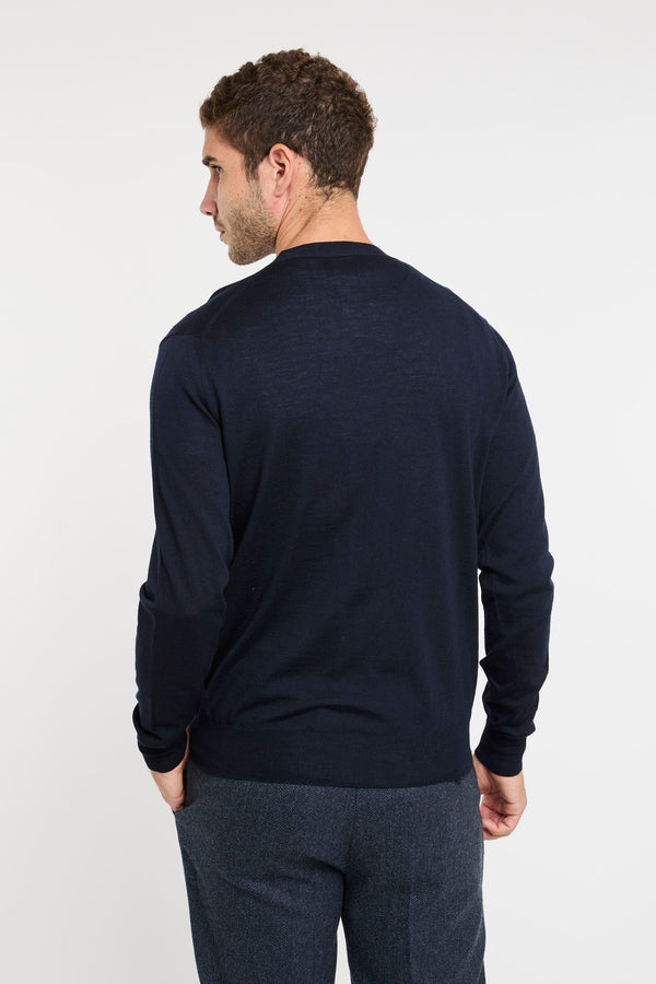 Blue Canali Linen Cardigan - 5