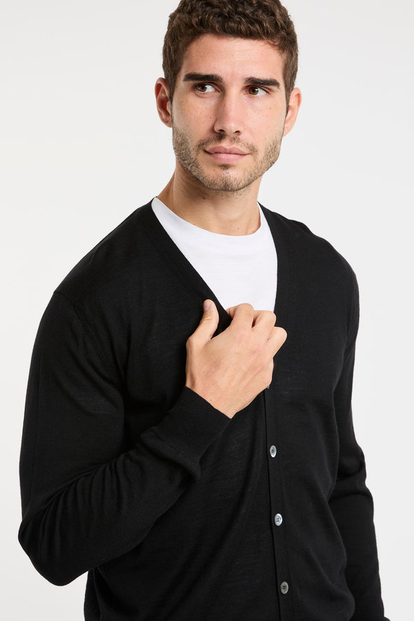 Schwarzer Canali-Cardigan - 4