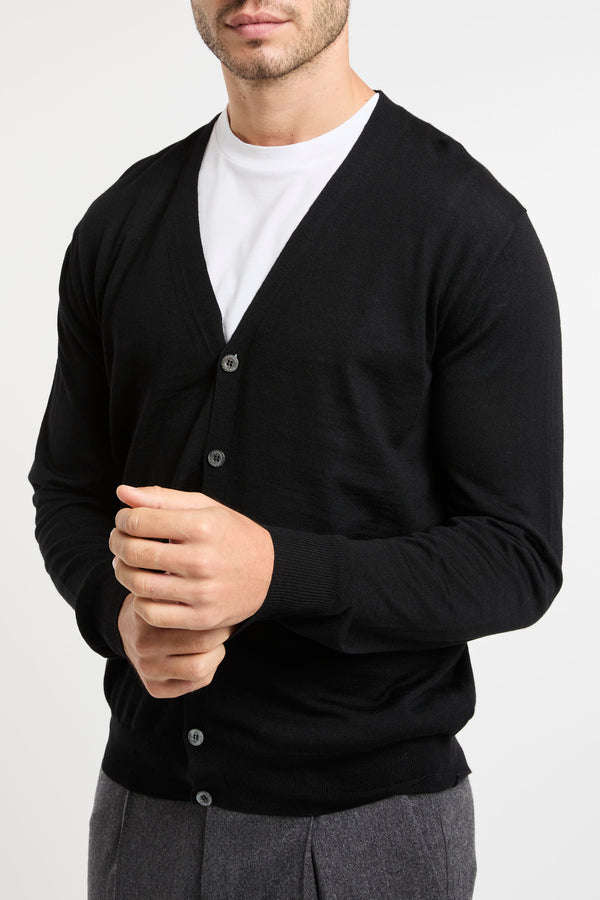 Schwarzer Canali-Cardigan - 6