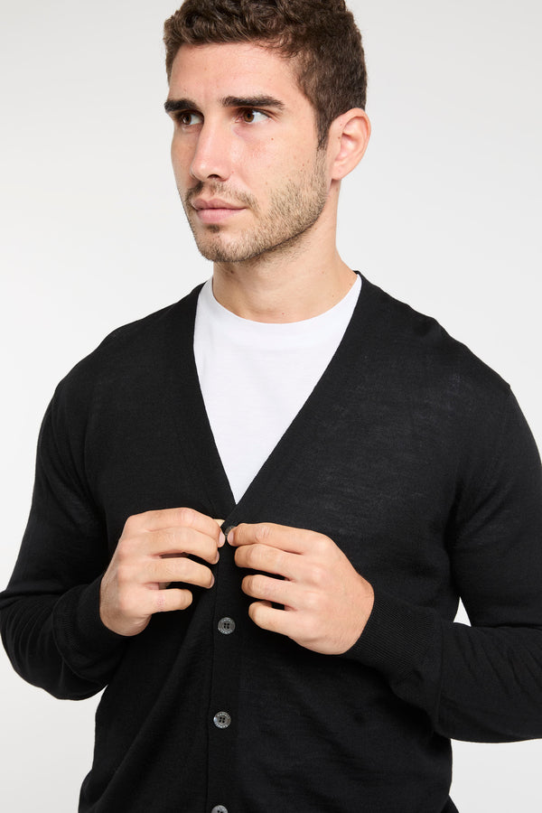 Schwarzer Canali-Cardigan - 7