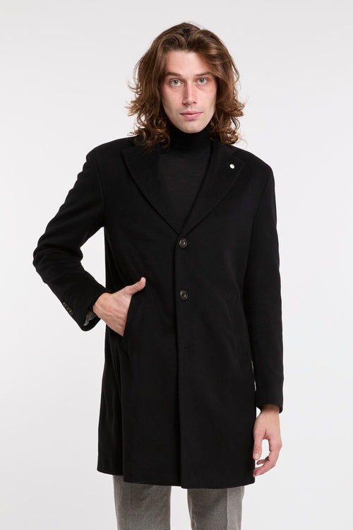 L.B.M. 1911 Black Fabric Coat-2