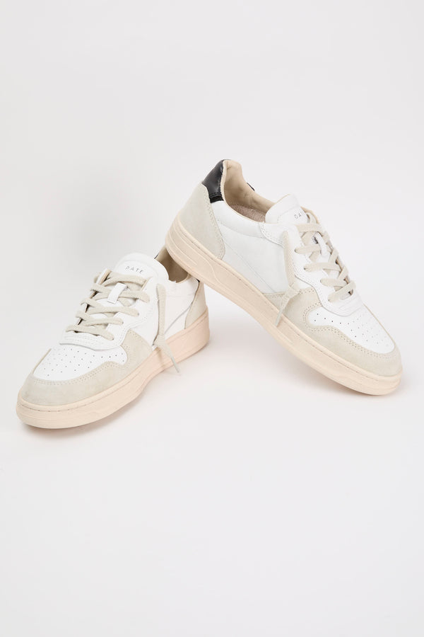 D.A.T.E. Sneaker Court 2.0 Leather White/Black - 7