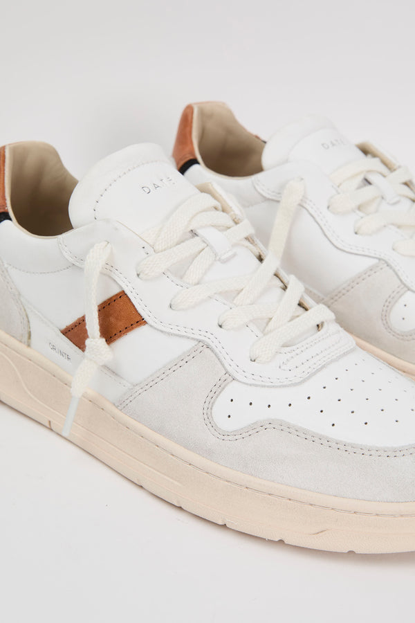 D.A.T.E. Sneaker Court 2.0 Leather White/Tan - 4