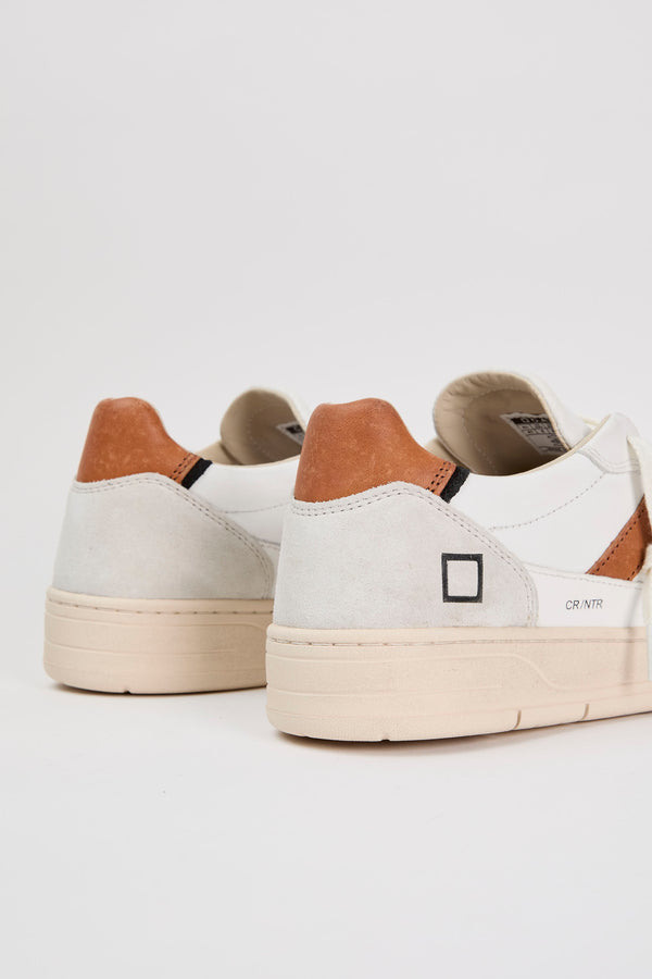 D.A.T.E. Sneaker Court 2.0 Leather White/Tan - 5