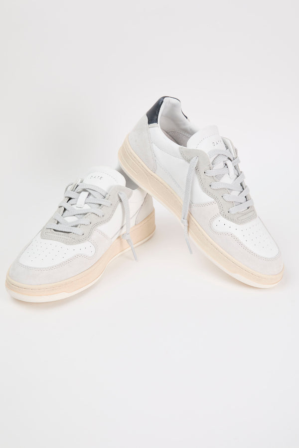 D.A.T.E. Sneaker Court 2.0 Leather White/Blue - 3