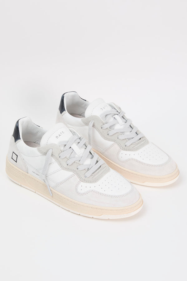 D.A.T.E. Sneaker Court 2.0 Leather White/Blue - 5