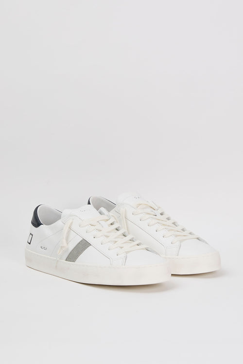 D.A.T.E. Sneaker Hill Low Calf Leather White/Blue-2