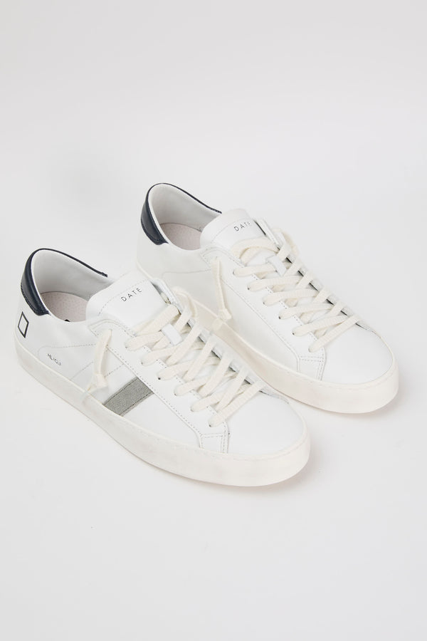 D.A.T.E. Sneaker Hill Low Calf Leather White/Blue - 4