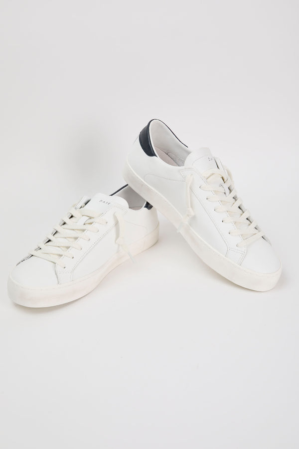 D.A.T.E. Sneaker Hill Low Calf Leather White/Blue - 7