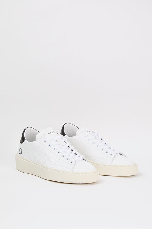 D.A.T.E. Levante Leather Sneaker White/Black-2