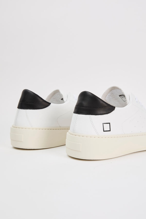 D.A.T.E. Levante Leather Sneaker White/Black - 4