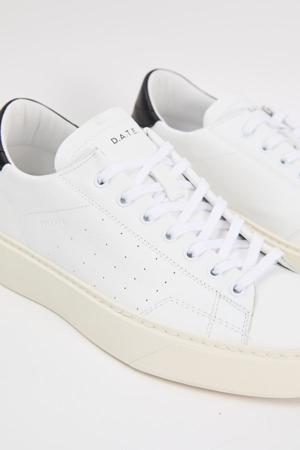 D.A.T.E. Levante Leather Sneaker White/Black - 5