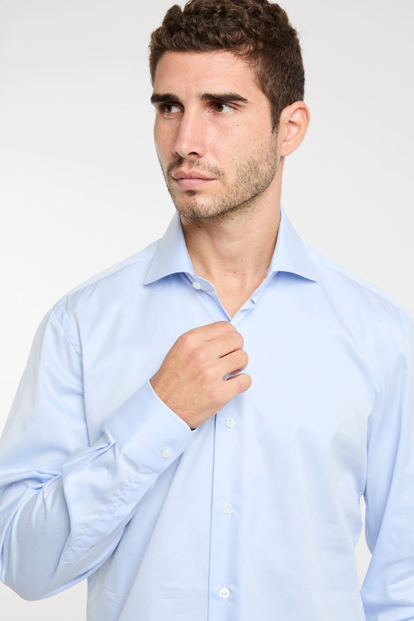 Blue Cotton Barba Shirt - 6