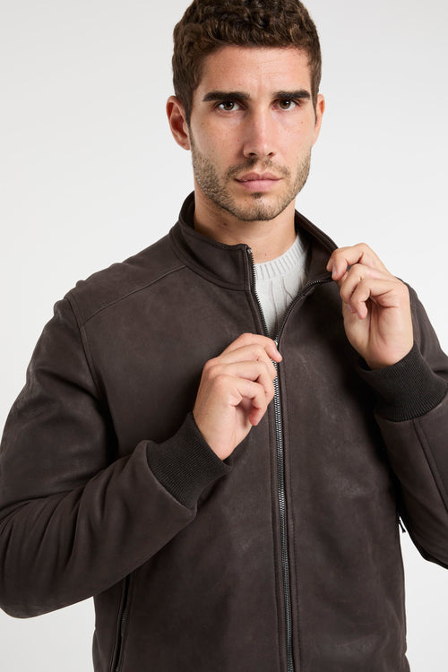 Barba Lederjacke in Braun-2