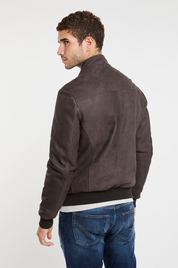 Barba Lederjacke in Braun - 3