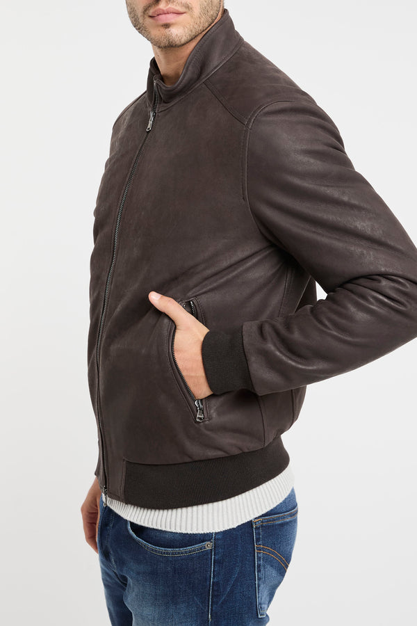 Barba Lederjacke in Braun - 4