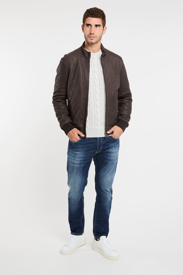 Barba Lederjacke in Braun - 5