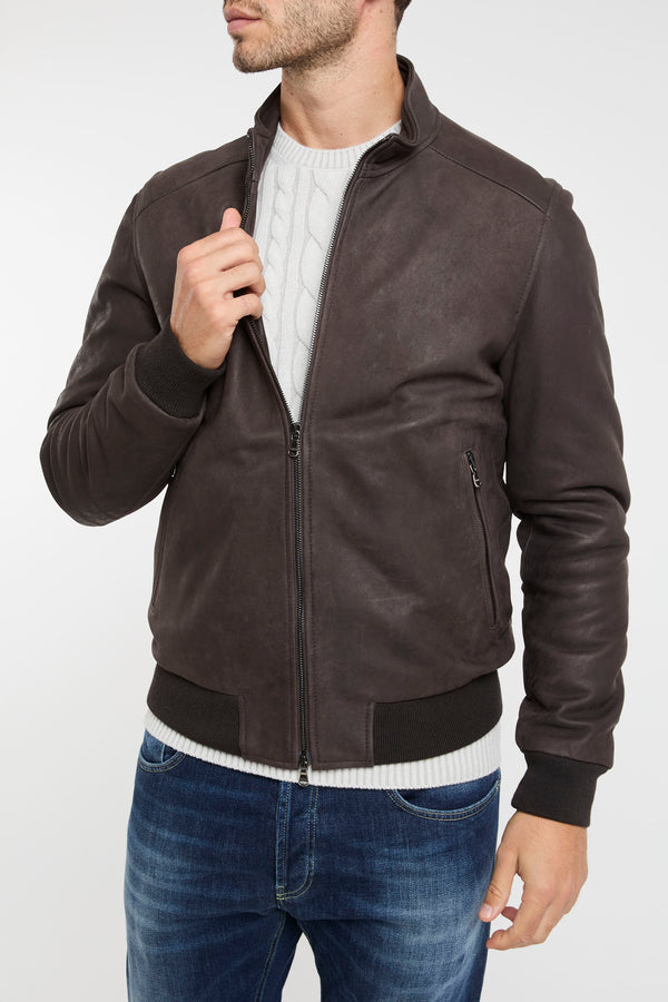 Barba Lederjacke in Braun - 6