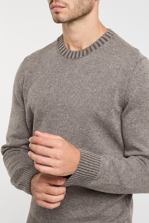 Beigefarbene Barba Pullover-2