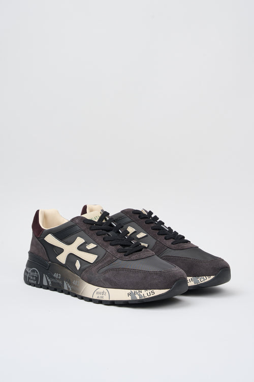 Premiata Sneakers Mick Leder/Nylon/Wildleder Grau-2