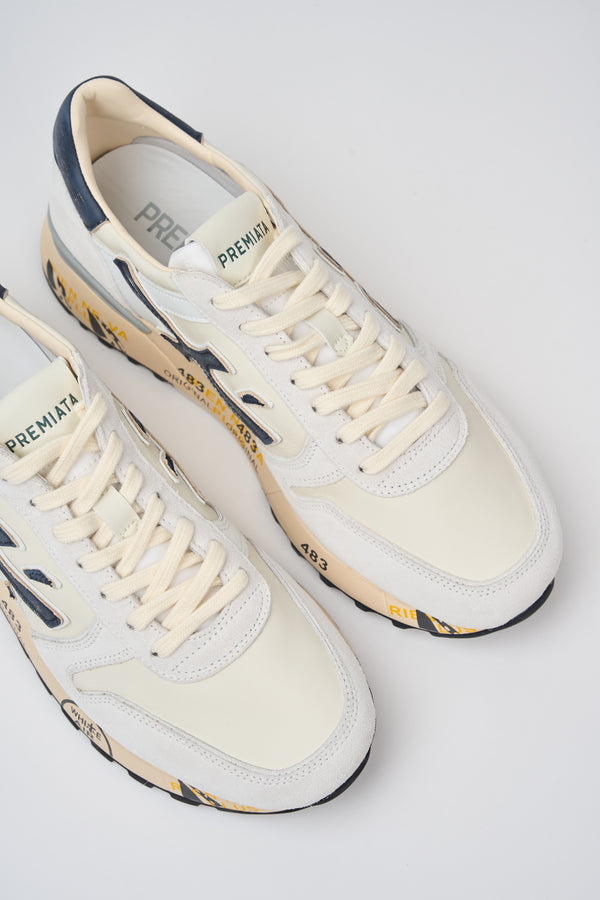 Premiata Sneakers Mick Leder/Nylon/Wildleder Weiß - 3