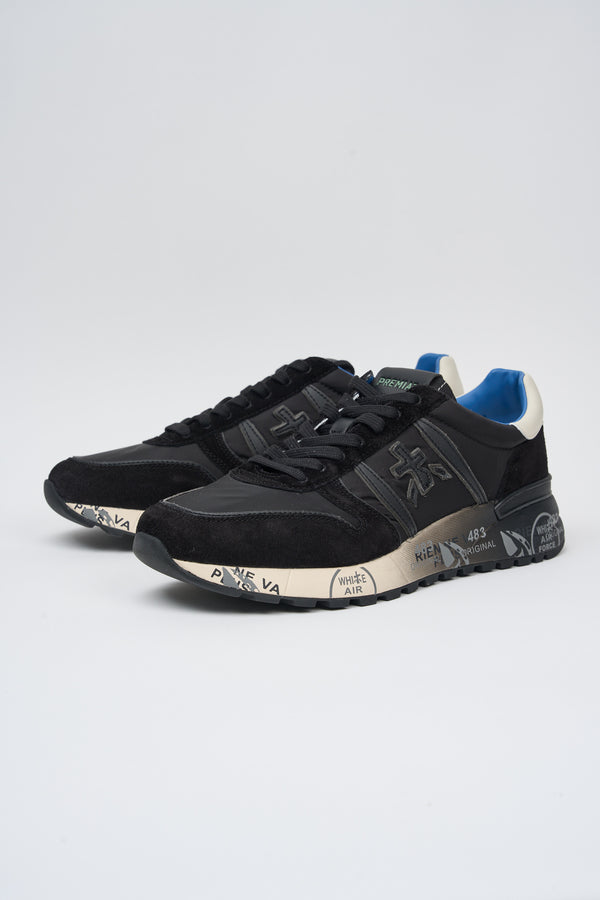 Premiata Sneakers Lander Suede/Nylon/Leather Black - 6