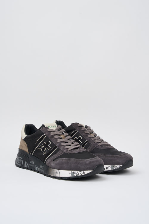 Premiata Sneakers LANDER Suede/Nylon Grey-2