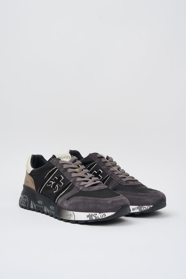 Premiata Sneakers LANDER Suede/Nylon Grey - 2