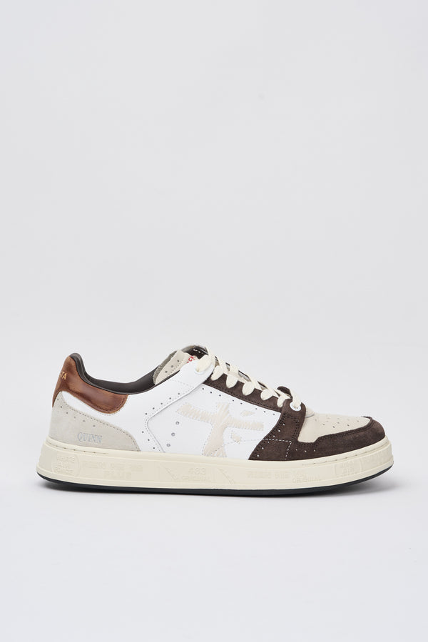 Premiata Quinn Leather/Fabric White Sneakers - 1