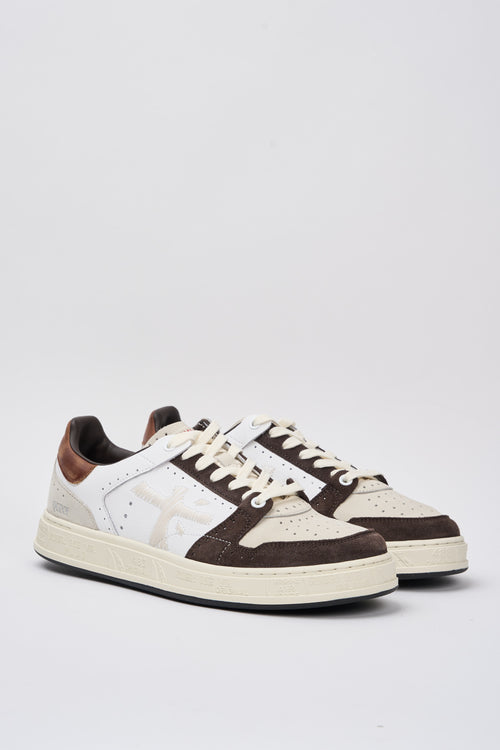 Premiata Sneakers Quinn Leder/Stoff Weiß-2