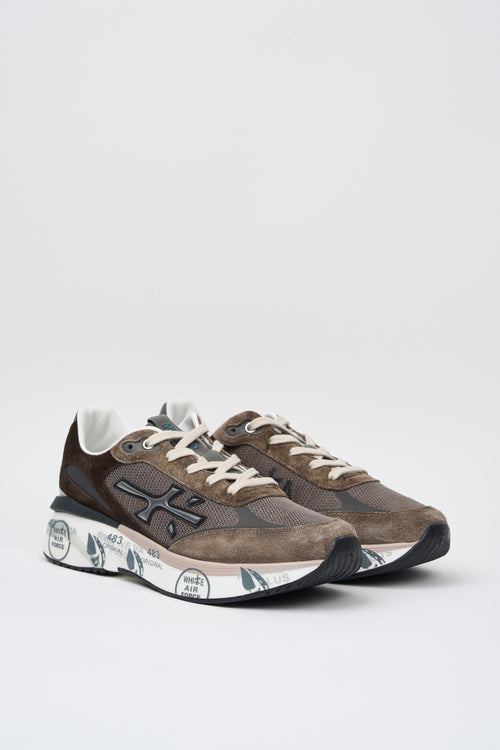 Premiata Moerun Nylon/Suede Sneakers Brown-2