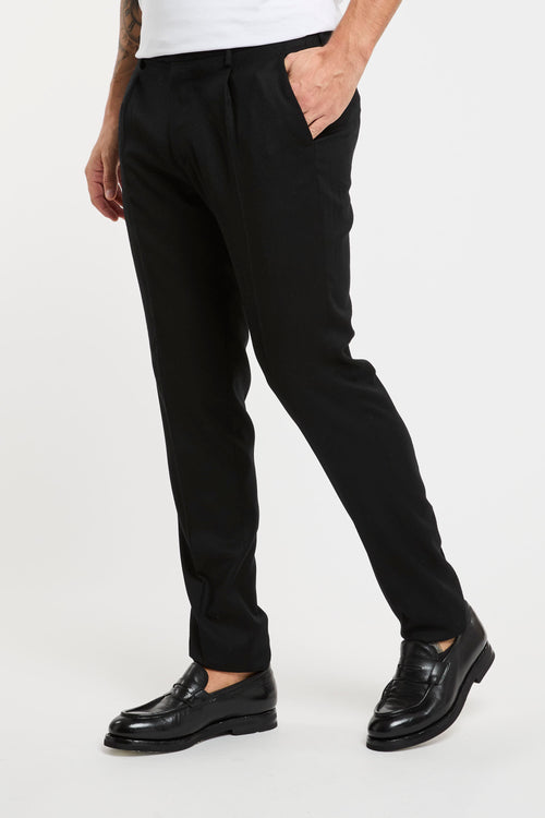 Berwich Morello1P Nylon Black Trousers-2