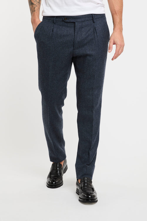 Morello1P Trousers Blue Fabric Berwich