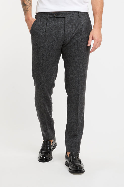 Morello1P Grey Fabric Trousers by Berwich