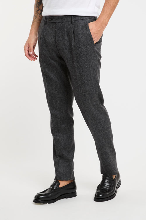 Morello1P Grey Fabric Trousers by Berwich-2