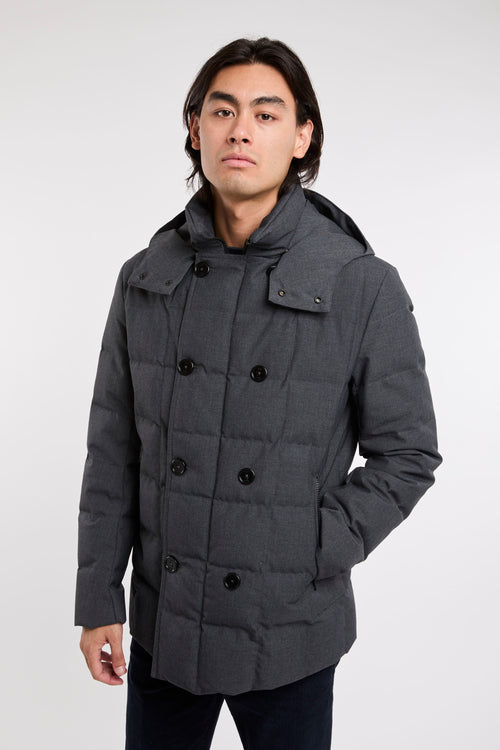 Fay Quilted Polyester/Viscose Grey Jacket