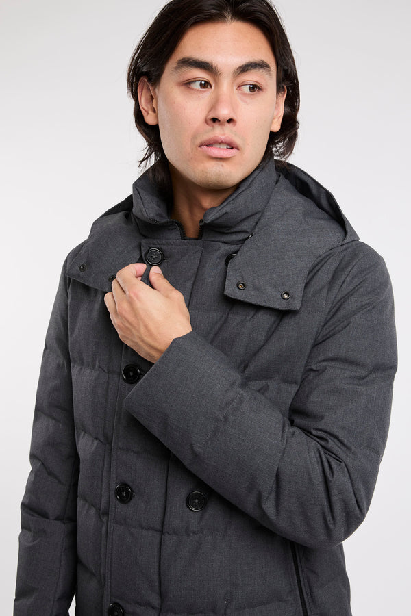 Fay Quilted Polyester/Viscose Grey Jacket - 3