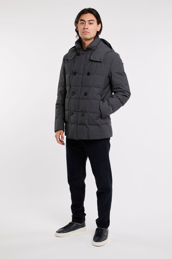 Fay Quilted Polyester/Viscose Grey Jacket - 4