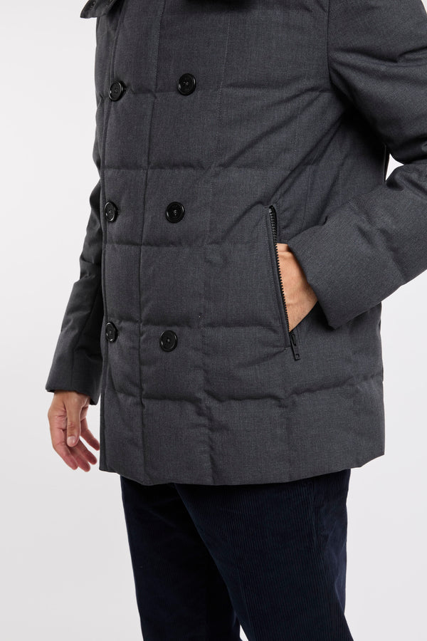 Fay Quilted Polyester/Viscose Grey Jacket - 7