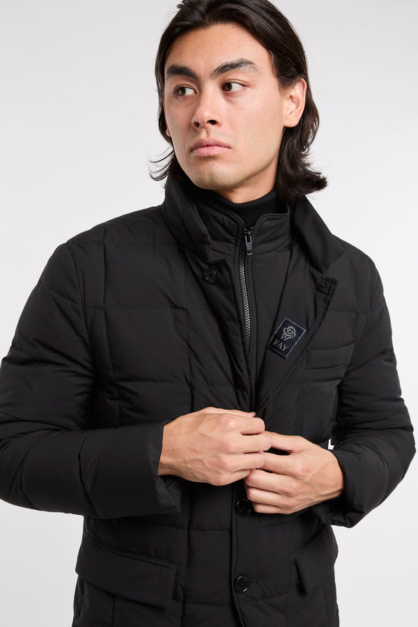 Fay Quilted Polyester Black Jacket - 1