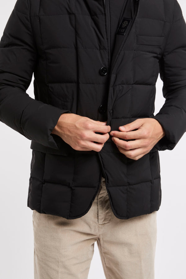 Fay Quilted Polyester Black Jacket - 7