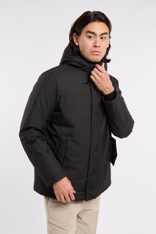 Fay Technical Gabardine Black Jacket-2