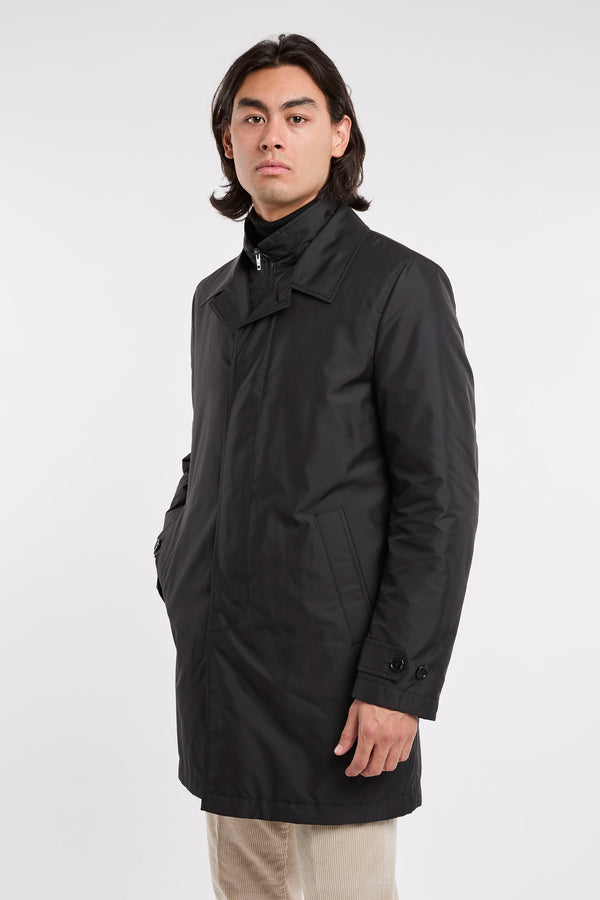 Fay Doppelreihiger Regenmantel Polyester Schwarz - 3