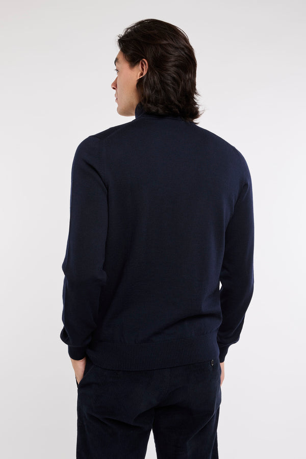 Fay Blue Wool Turtleneck Sweater - 5