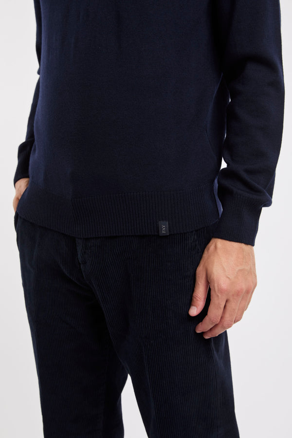 Fay Blue Wool Turtleneck Sweater - 6