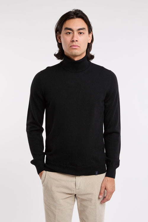 Fay Virgin Wool Turtleneck Sweater Black